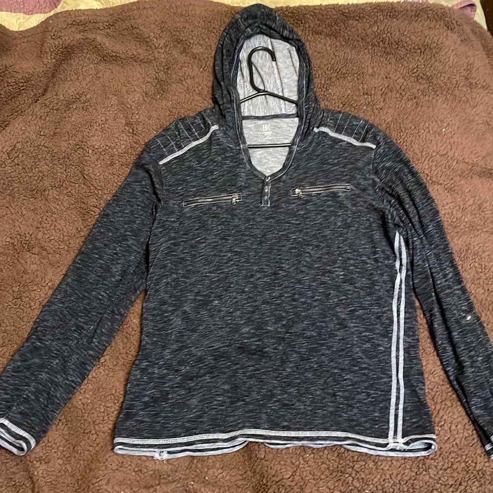 International Concepts hooded shirt Size Large